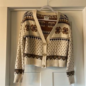 American Eagle women’s fair isle cardigan size small
